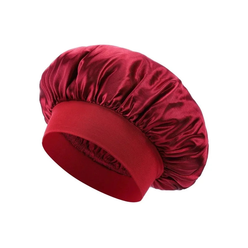 Gorro de satén de doble capa para dormir