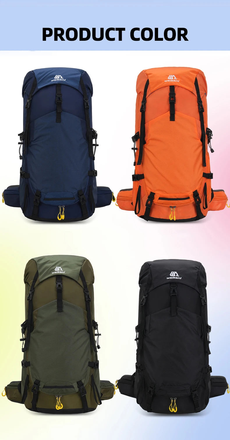 Hiking Backpack With Rain Cover Outdoor Camping Climbing Trekking Bag Large Sport Gear Organiser Daypack Travel Luggage Rucksack