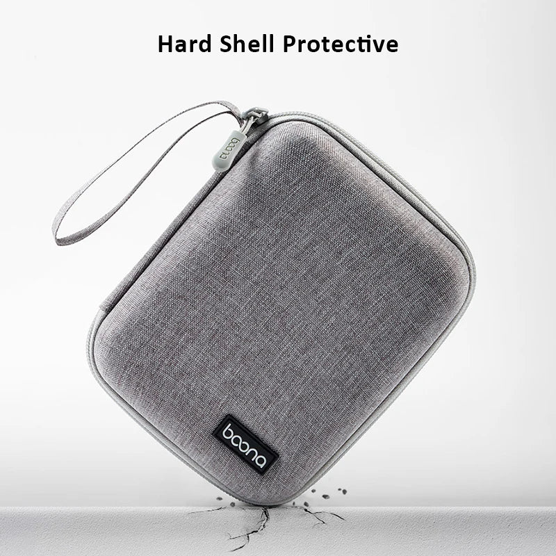 BOONA Hard Laptop Power Supply Organizer Case Travel Carrying Power Source Mouse Case Electronic Accessories Bag for MacBook