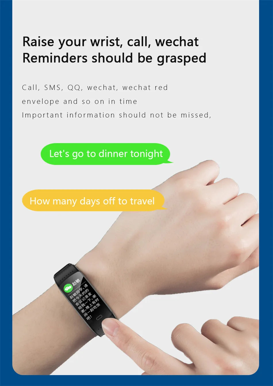 New Smart Bracelet Fitness Watch Connected Wristband Heart Rate Monitor Sleep Tracker Pedometer Band Men Women Smartwatch
