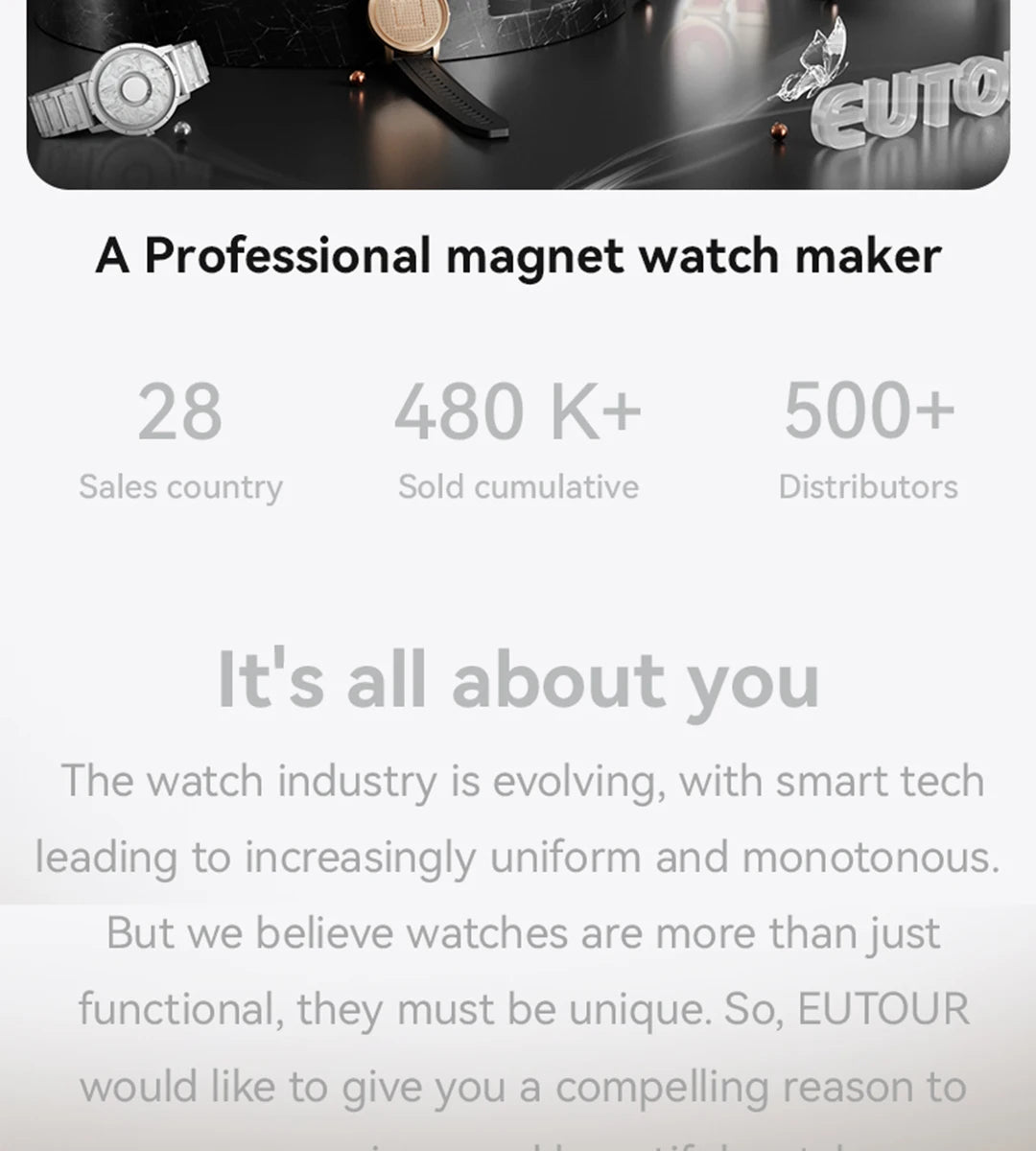 EUTOUR Women's Magnetic Diamond Watch | Waterproof Quartz | Luxury Stainless Steel Strap | Day to Night Elegance