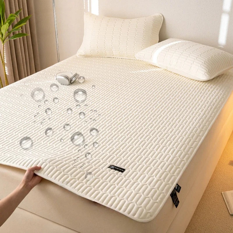 Waterproof  Mattress Pad Bedding Quilted Mattress Topper with Elastic Band Soft Protector Bed Cover Bed Spread Bettlaken 200x220