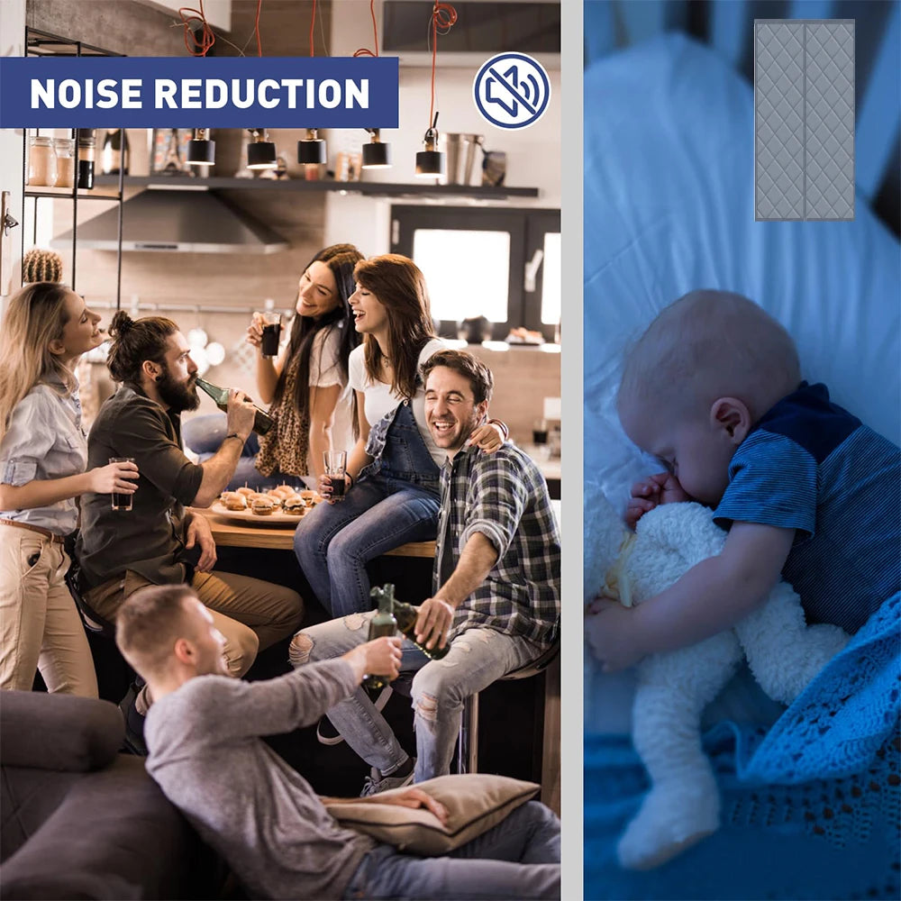 Rideau de porte magnétique isolant thermique, épais, pour chambre à coucher, salon, terrasse, portes coulissantes en verre, hiver