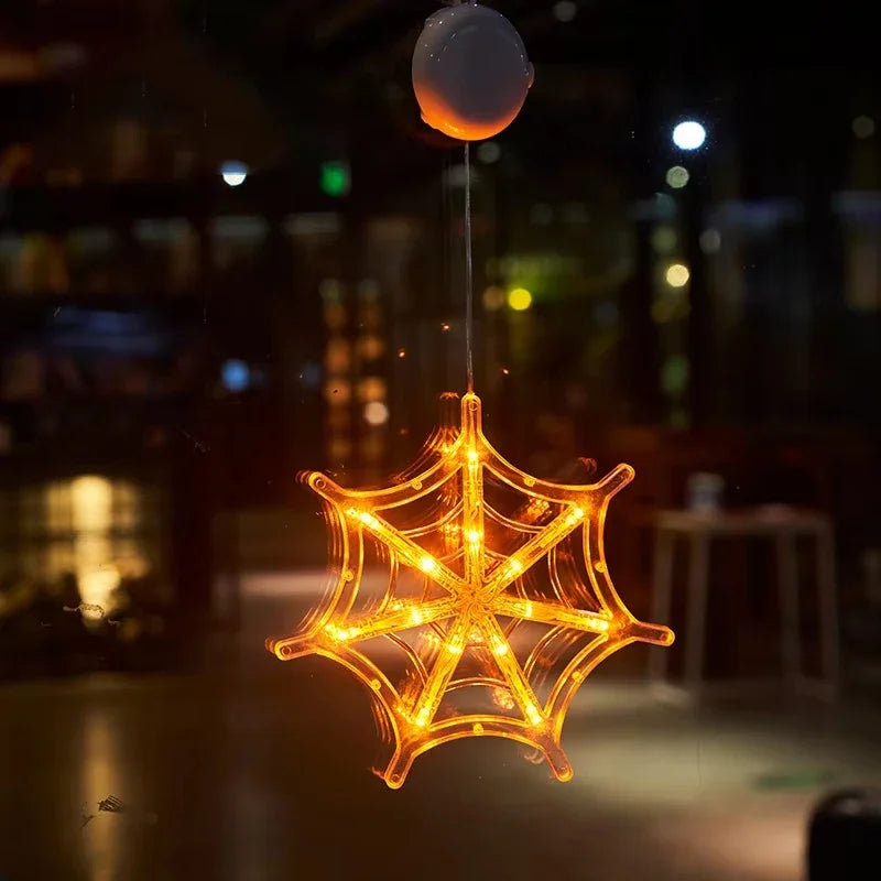 Halloween Led String Lights Ghost Pumpkin Spider Hat Modeling Lamp with Suction Cup Festival Party Halloween Decoration New