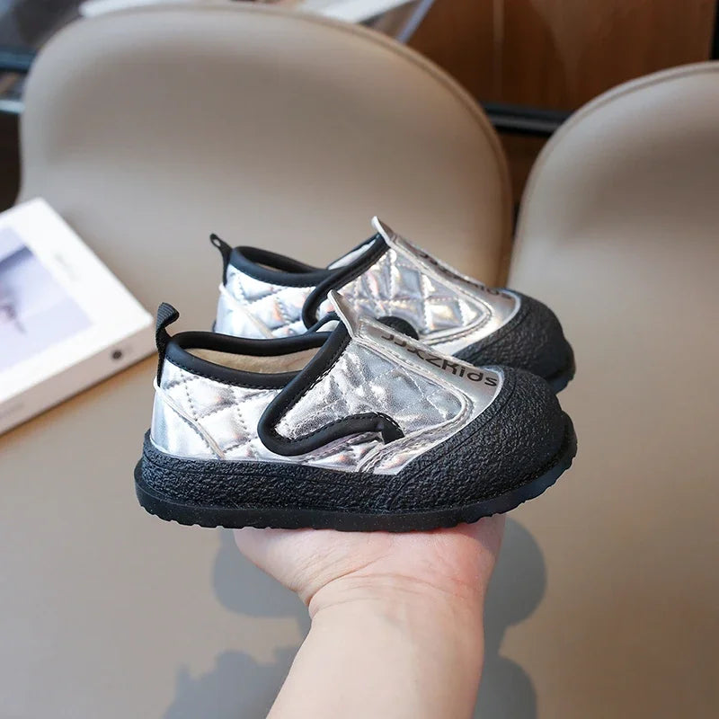 Kids Fashion Cotton Shoes Outdoor Flats Versatile Winter Children's Shoes for Boys Girls Causal Non-slip Toddlers Walking Shoes