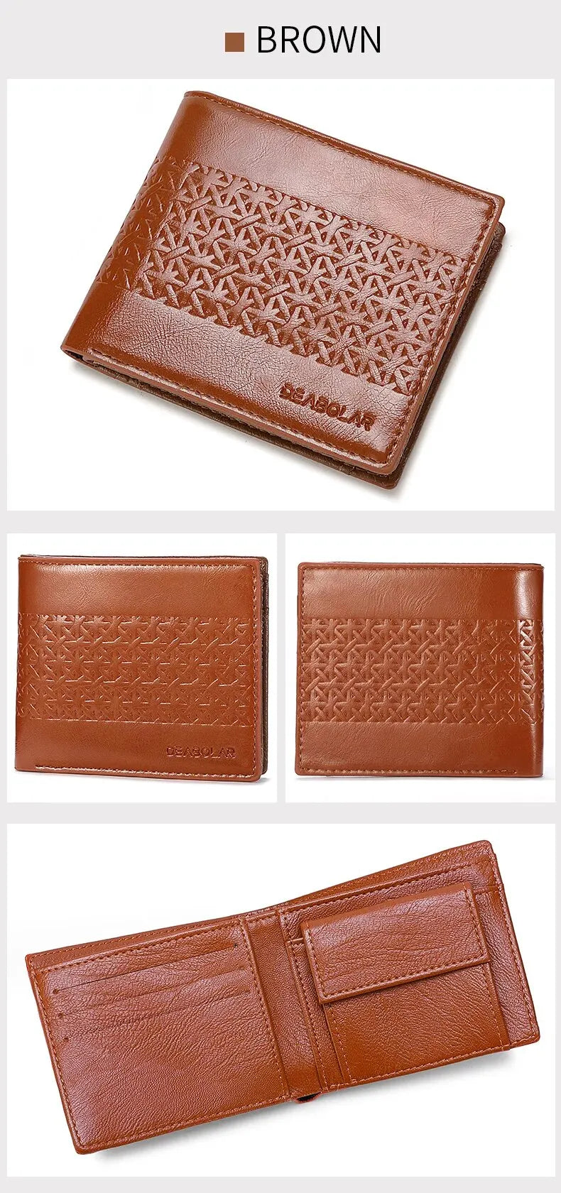 Men's Wallet Embossed Soft Leather PU Leather Multi-Card Credit Card Holder With Men's Short Coin Wallet
