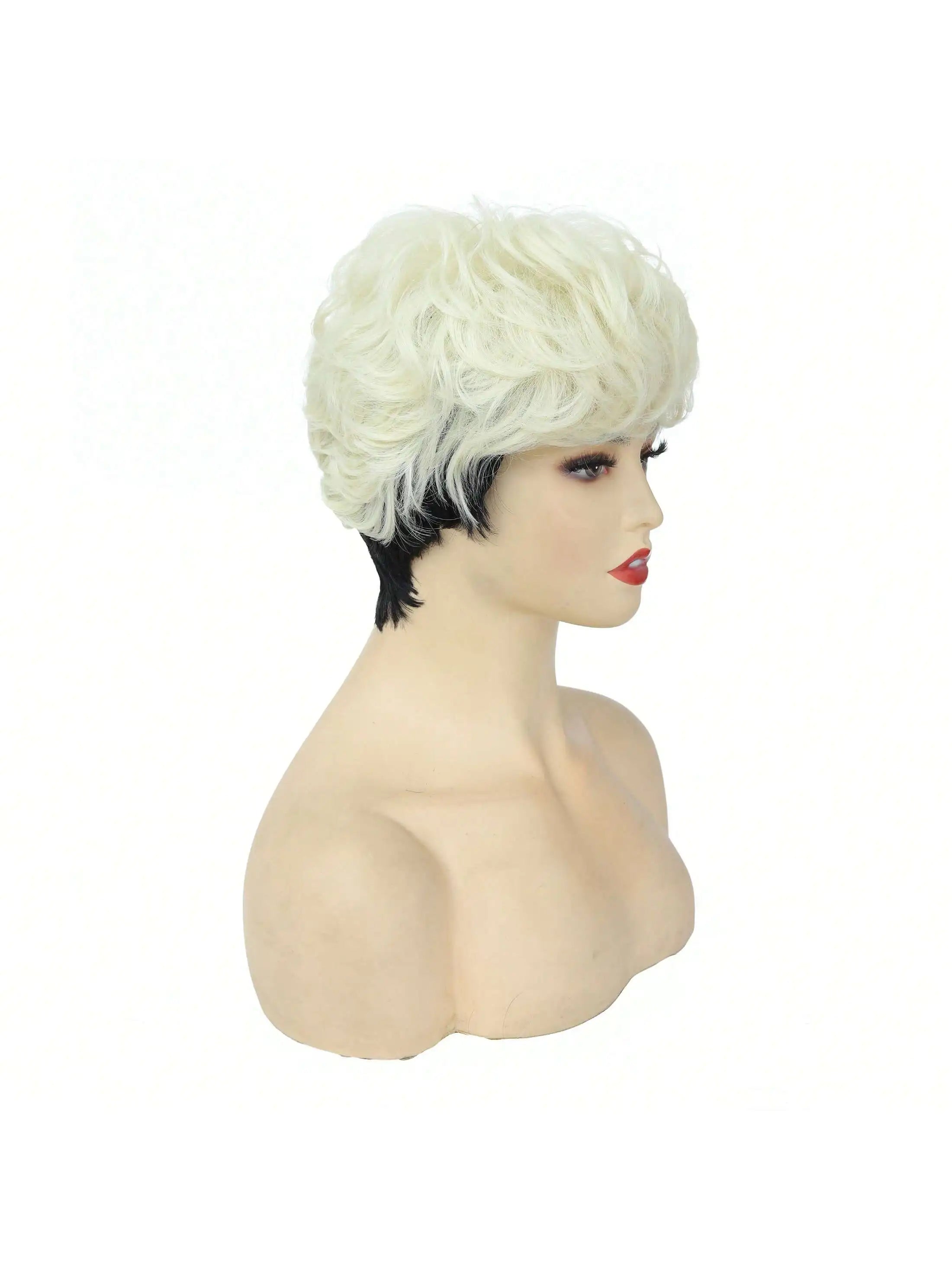 Perruques de coupe courte naturelle pour femmes, perruque courte dégradée, perruque de coupe courte bouclée pour femmes africaines-américaines