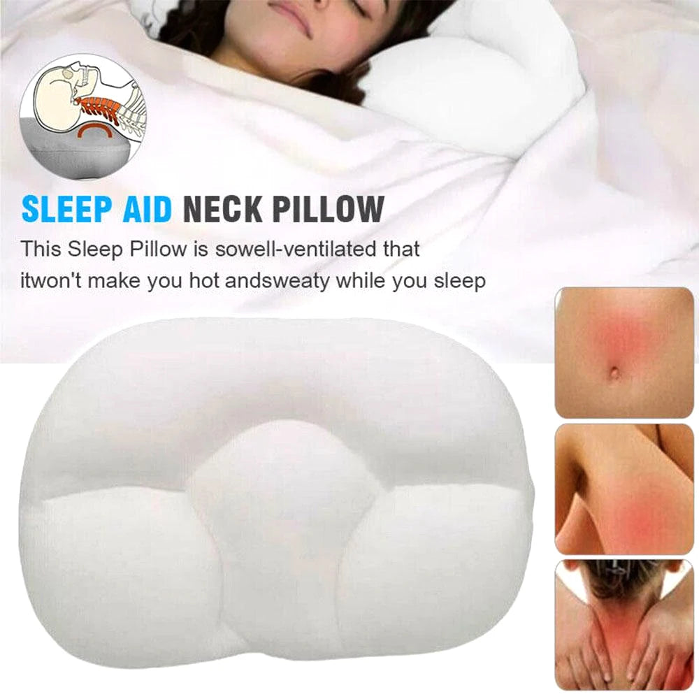 Masajeador de cuello Almohada de tracción cervical para dormir, Almohada de partículas de espuma para sueño profundo - Almohadas para dormir de lado y de espalda para camas