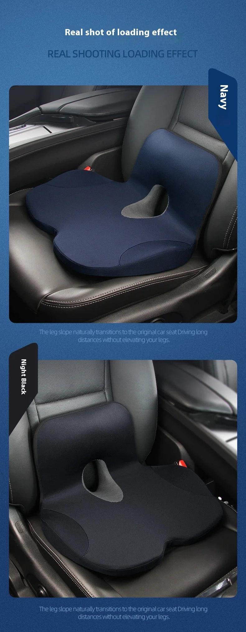 Memory Foam Seat Cushion Waist Back Support Pillow Set Orthopedic Ergonomic Coccyx Relief Hip Lumbar Pad for Office Chair Car