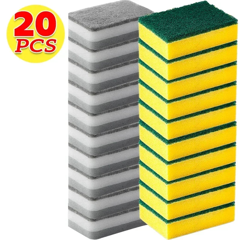 30/5 esponjas mágicas de limpieza, doble cara, reutilizables, trapos de cocina, estropajos para sartenes, ollas, lavavajillas, cepillo, herramientas de limpieza