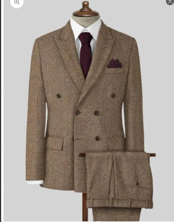Suits for Men Slim Fit 3 Pieces Male Suit Jacket Vest with Pants Wedding Tuxedo