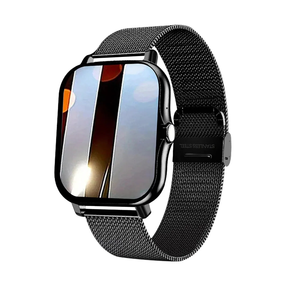 Smartwatch para teléfono Android. Pantalla a color de 1,44 pulgadas, táctil, llamada Bluetooth, carga magnética.