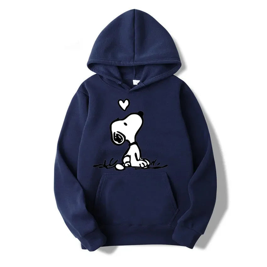 American Cartoon Comics Snoopy Hoodie Women Man Pullover Tops Spring Autumn Men New Casual Couple Sweatshirt Clothing