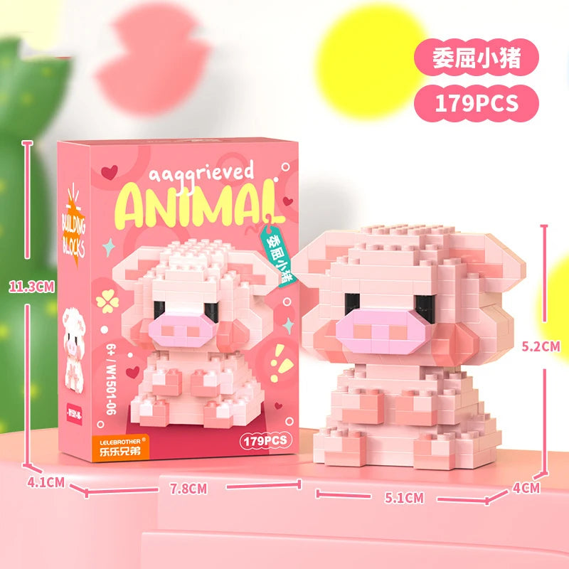 Bloques de Construcción de Micro Partículas de Animales para Adultos Juguete para Niños de 6 a 12 Años Regalo de Cumpleaños para Niño Perro Gato Mini Ladrillos Juguetes para Niñas
