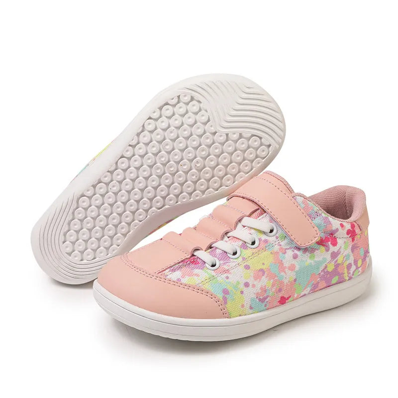 Kids Sneakers Slipstop Toddler Shoes For Children Baby Barefoot Shoes Outdoor Walking Trekking School Student Flats Shoes
