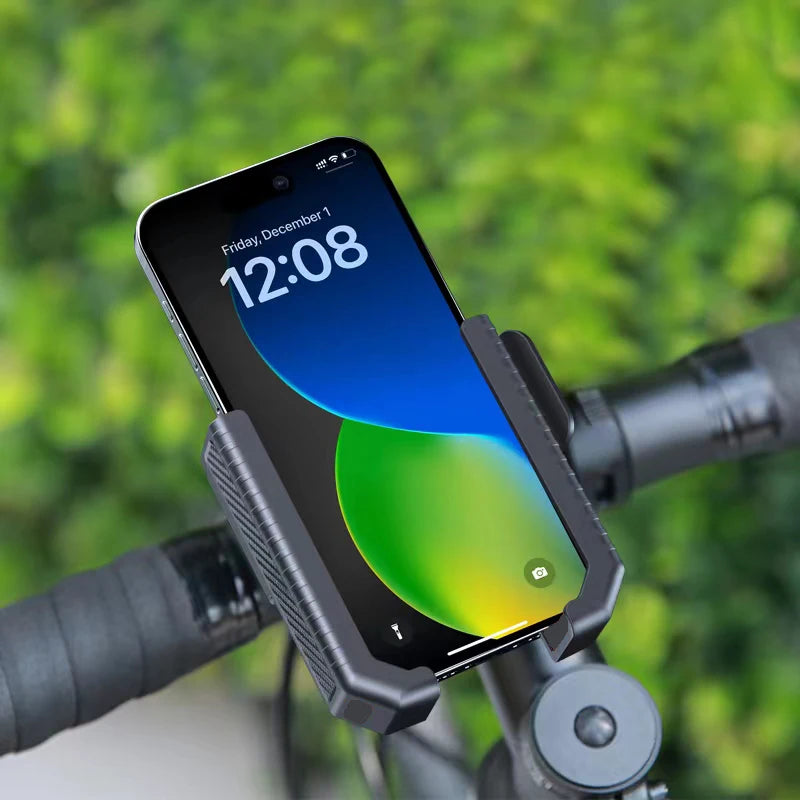 Bike Phone Holder Stand Bicycle Motorcycle Handlebar Mobile Phone Mount Clip GPS Support Shockproof Bracket For 4.5-7.0” Phones