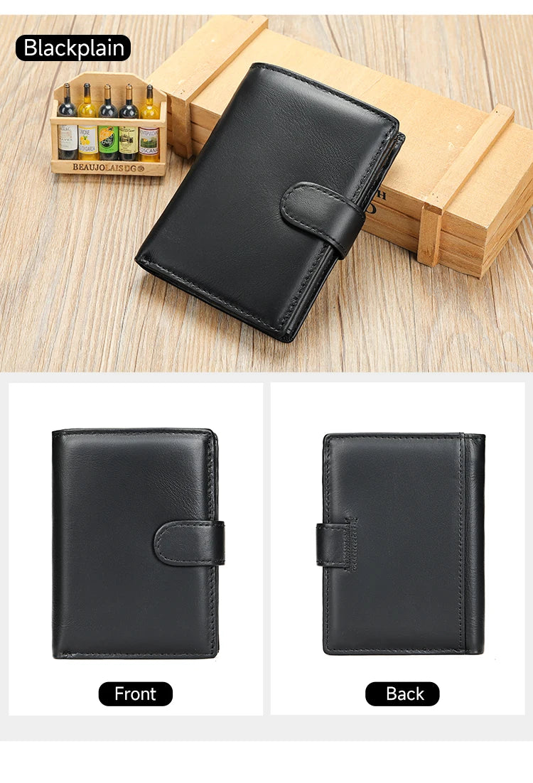 WESTAL Leather Men's Wallet Wallet Trend Multi-Functional First Layer Cowhide Premium Passport Wallet