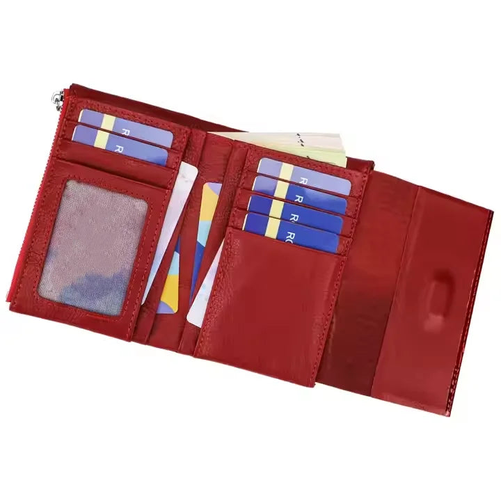 Luxury Women's Patent Leather Wallet Euro-American Style Coin Purse Designer Cowhide Crocodile Pattern Compact High Quality