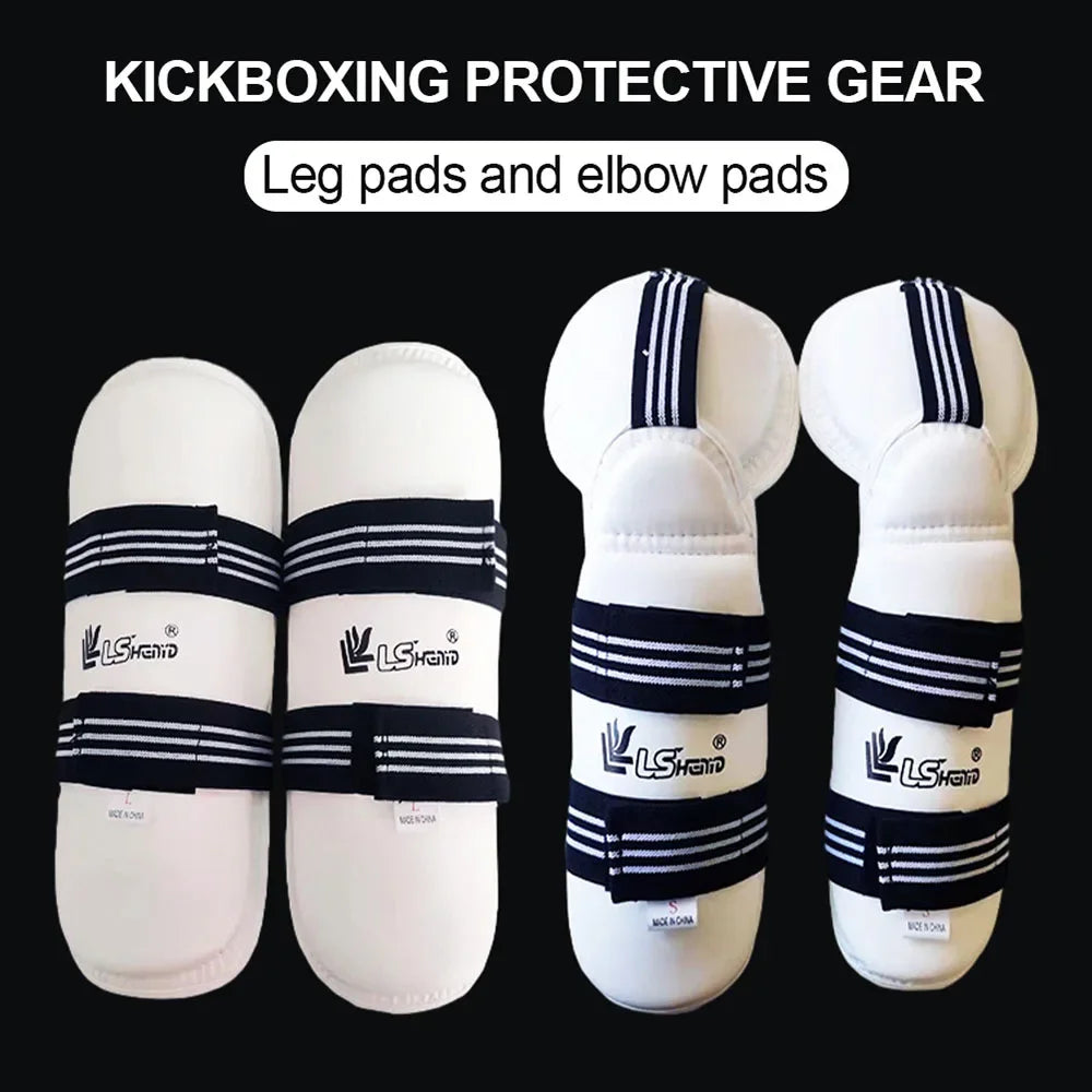Taekwondo Protective Gear Karate Leg Arm Protection Set Martial Arts Training Thickened Leggings Shin Guard Sports Safety