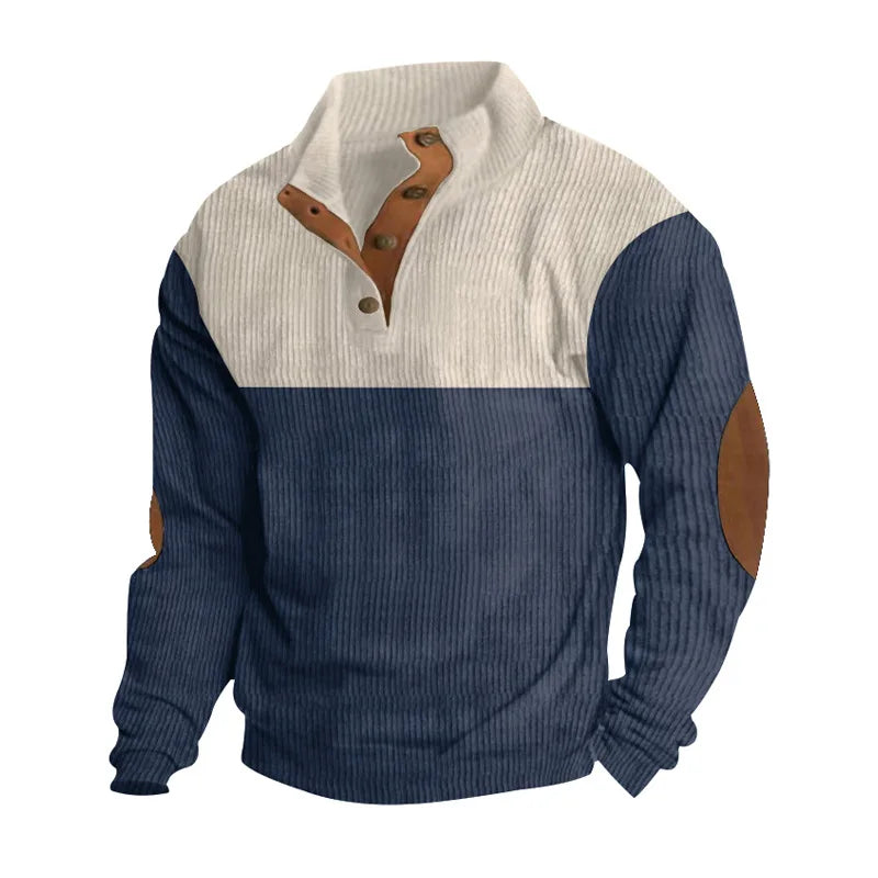 Men’s Color-Block Corduroy Sweatshirt