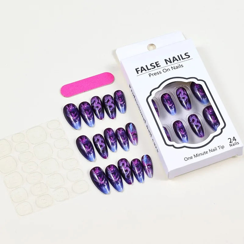 Dragon Gradient Stiletto Press-On Negler (24 stk)