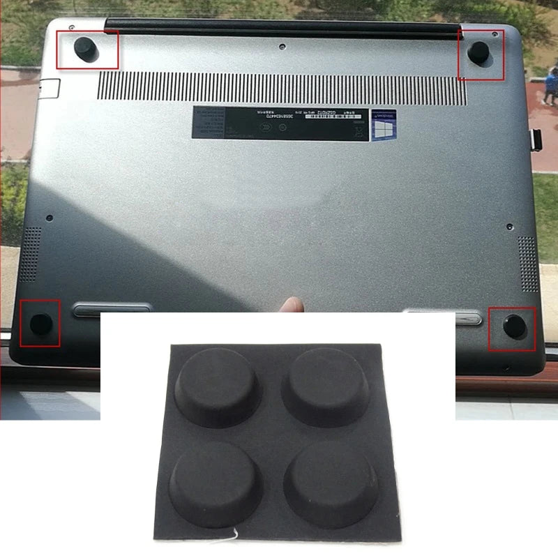 Soporte de refrigeración para portátil de 4 piezas, almohadilla de reducción de calor para PC, portátil, pies de silicona suaves, soporte para portátil