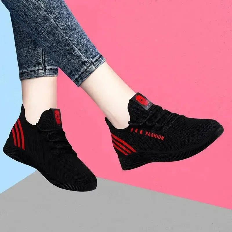 Zapatillas para correr, calzado deportivo ligero, zapatillas de caminar transpirables, zapatos con ajuste libre de la tensión para mujer para gimnasio, viajes, trabajo