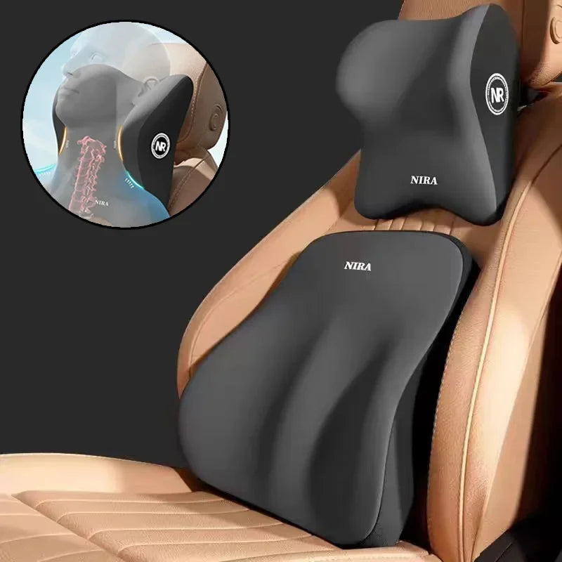 Memory Foam Bil Universell Hodestøtte Korsryggpute Ryggpute Korsryggpute Bil Komfort Nakkepute Bil Generelt Tilbehør