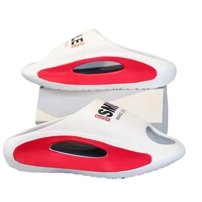 New Men's Slippers Casual Sports Summer Soft Bottom Cool Drag Anti Slip Indoor and Outdoor Durable Trendy Couple Slippers