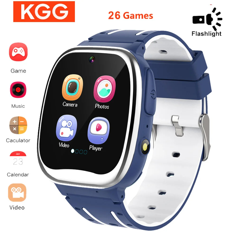 Kids Smart Watch With 26 Game Music MP3 Player Video HD Selfie Camera Calculator Flashlight Recording Pedometer Watch Boys Girls
