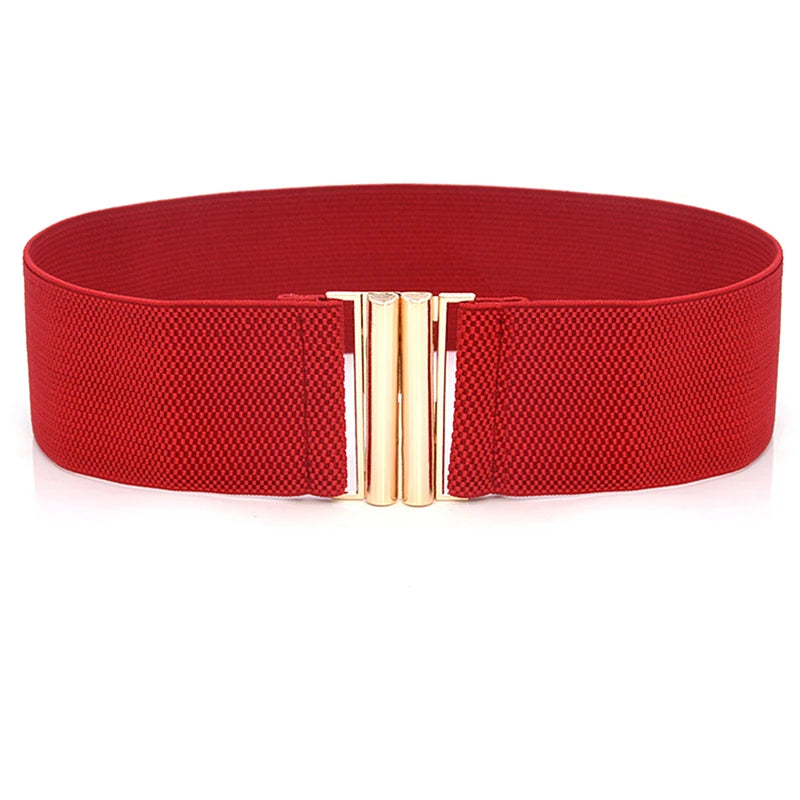 Ceinture en cuir PU métallisé pour femme