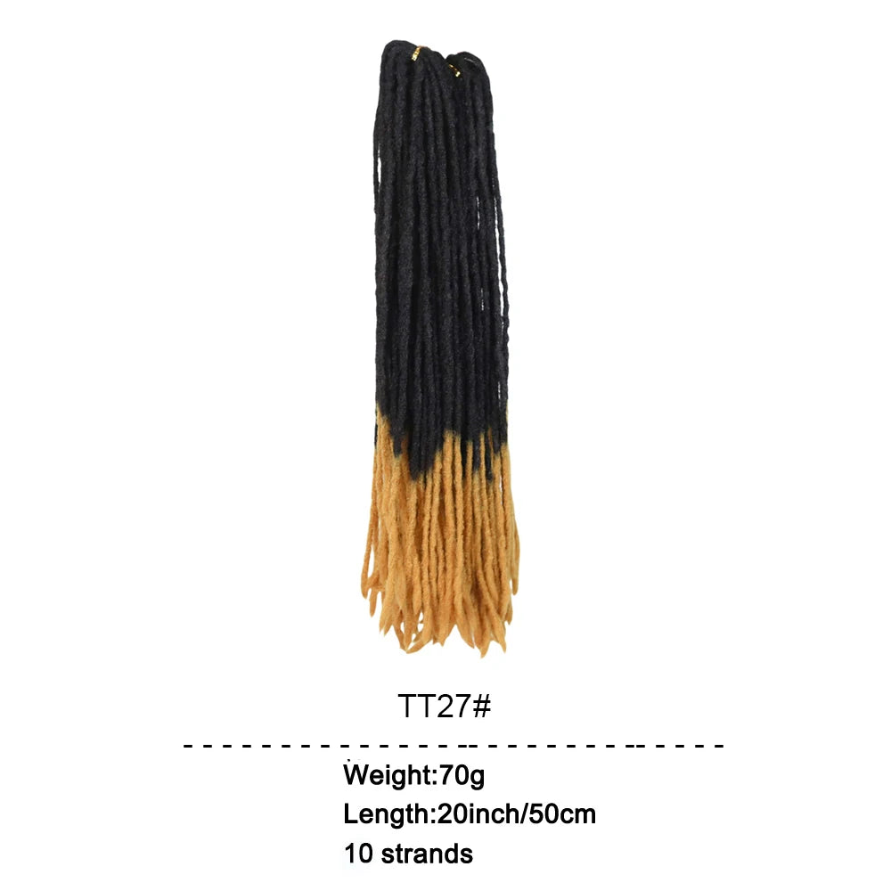 20inch Soft Straight Crochet Hair Braids Synthetic Dreadlocks Extensions Kanekalon Fiber Faux pro Braiding for Black Women
