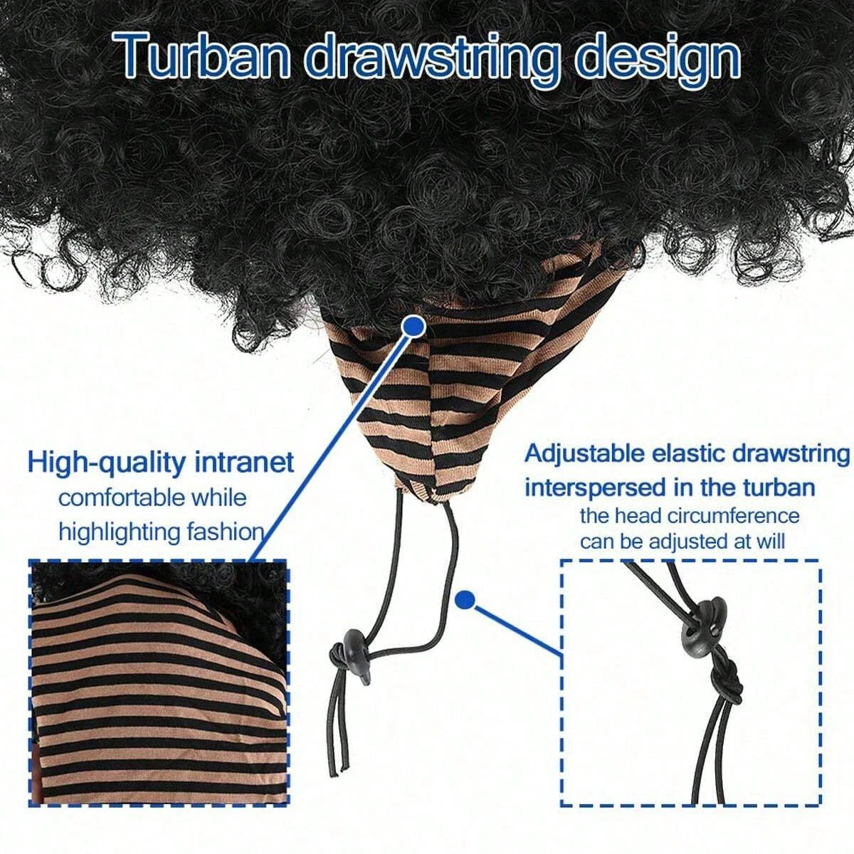 Kinky Curly Headband Wig