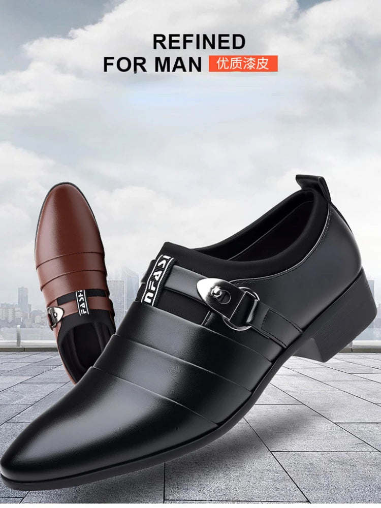 Zapatos de vestir para hombre, mocasines formales para traje de boda para hombre, zapatos de oficina para boda, mocasines sin cordones, zapatos de vestir elegantes para hombre