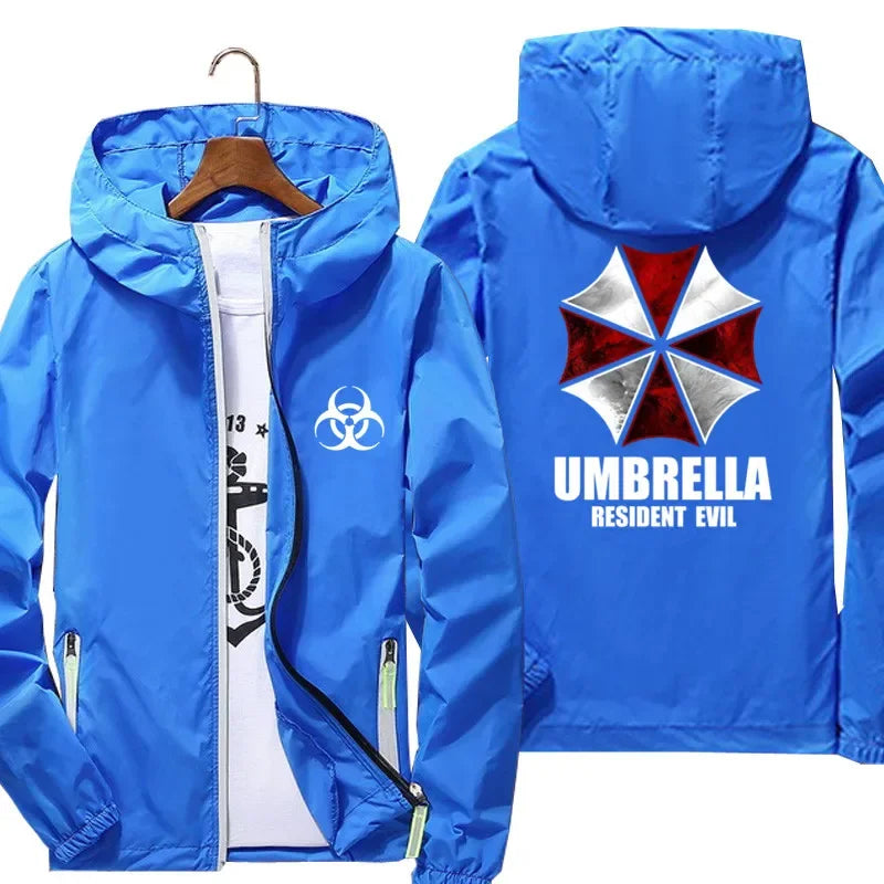 Men's movie umbrella, reflective thin jacket, sunscreen, skin, hooded windbreaker, pilot sports jacket, beach, bicycle, pilot, l