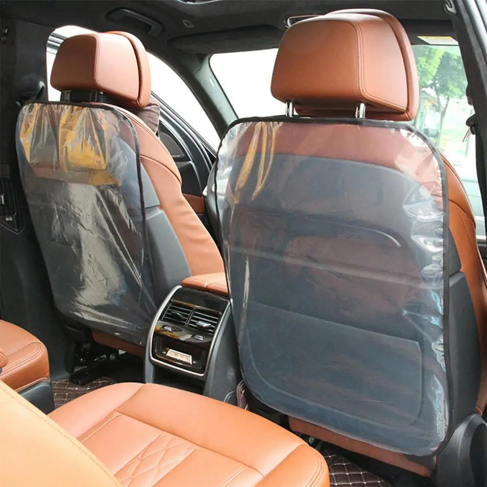 Protectores de Respaldo de Asiento de Coche, Protectores de Asiento Trasero con Lámina de PE, Protector de Asiento para Vehículos, Protege de la Suciedad y el Barro