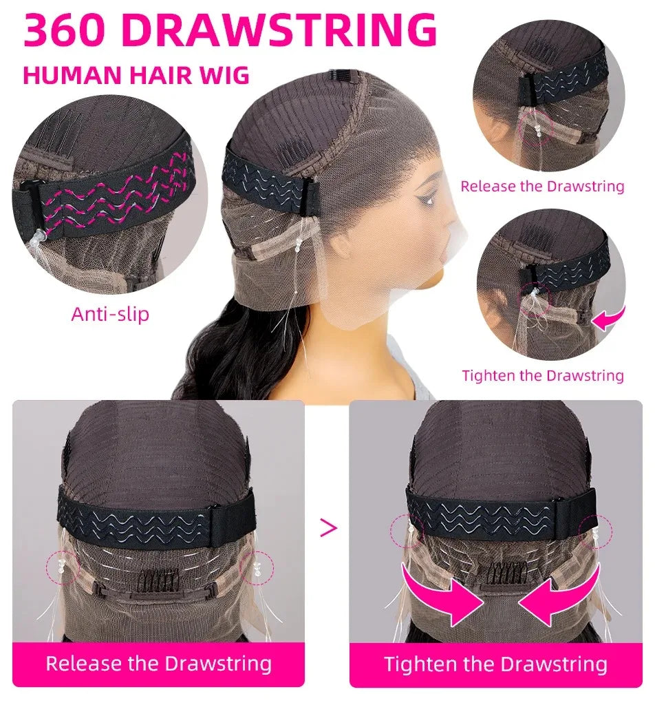 360 HD Body Wave Glueless Wig