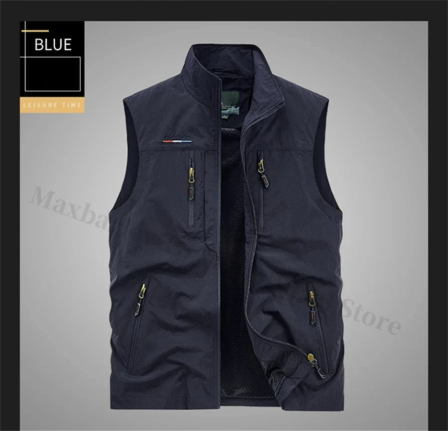 Sleeveless Jacket Vest Men Summer Cargo Climbing Hunting Waistcoat Club Photographer Fishing Vests Camping Working Clothes