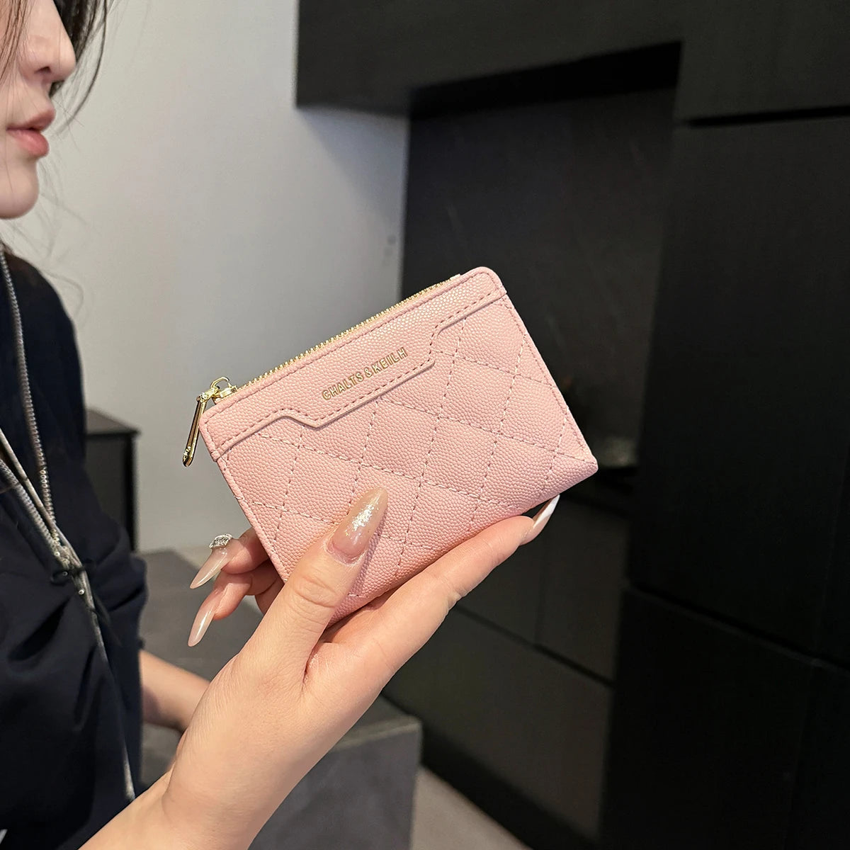 Carteras de diseño de lujo para mujer, tarjetero multifunción de piel sintética, cartera pequeña de mujer