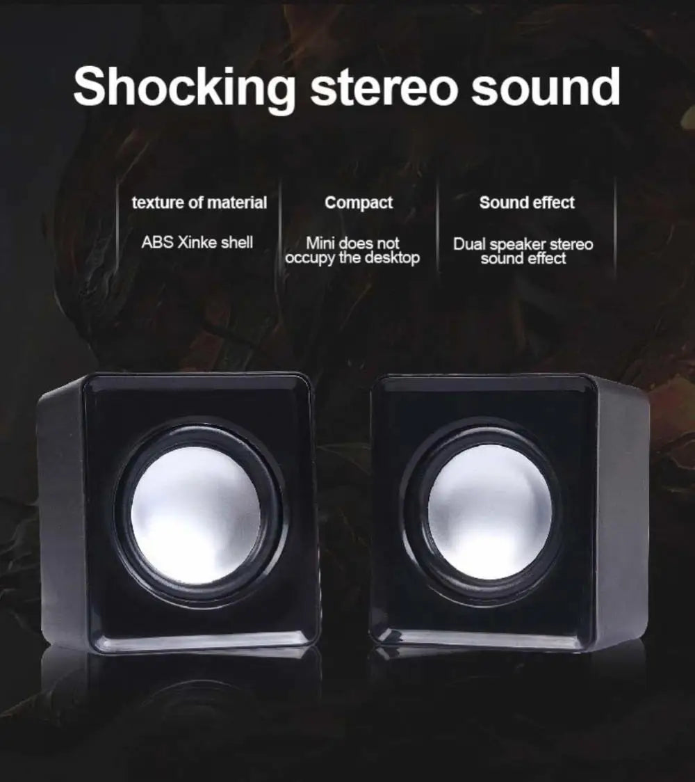 Altavoz de computadora para PC portátil de escritorio Caixa De Som Caja de sonido Sistema de audio de música Bocina Columna Acústica Columna Unidad amplificada