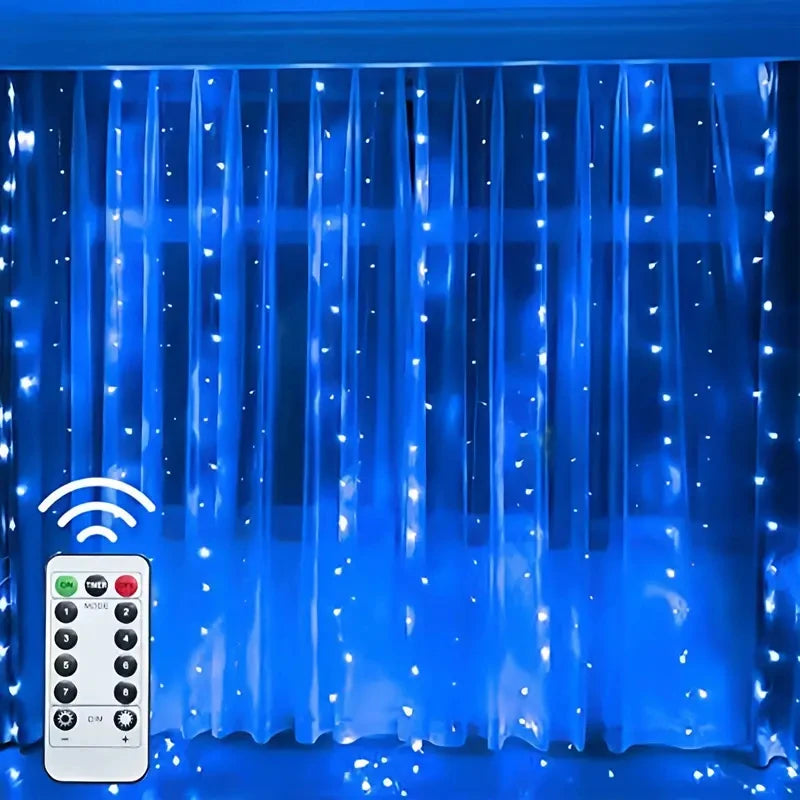 LED String Lights Christmas Decoration Remote Control USB Wedding Garland Curtain 3M Lamp Holiday For Bedroom Bulb Outdoor Fairy