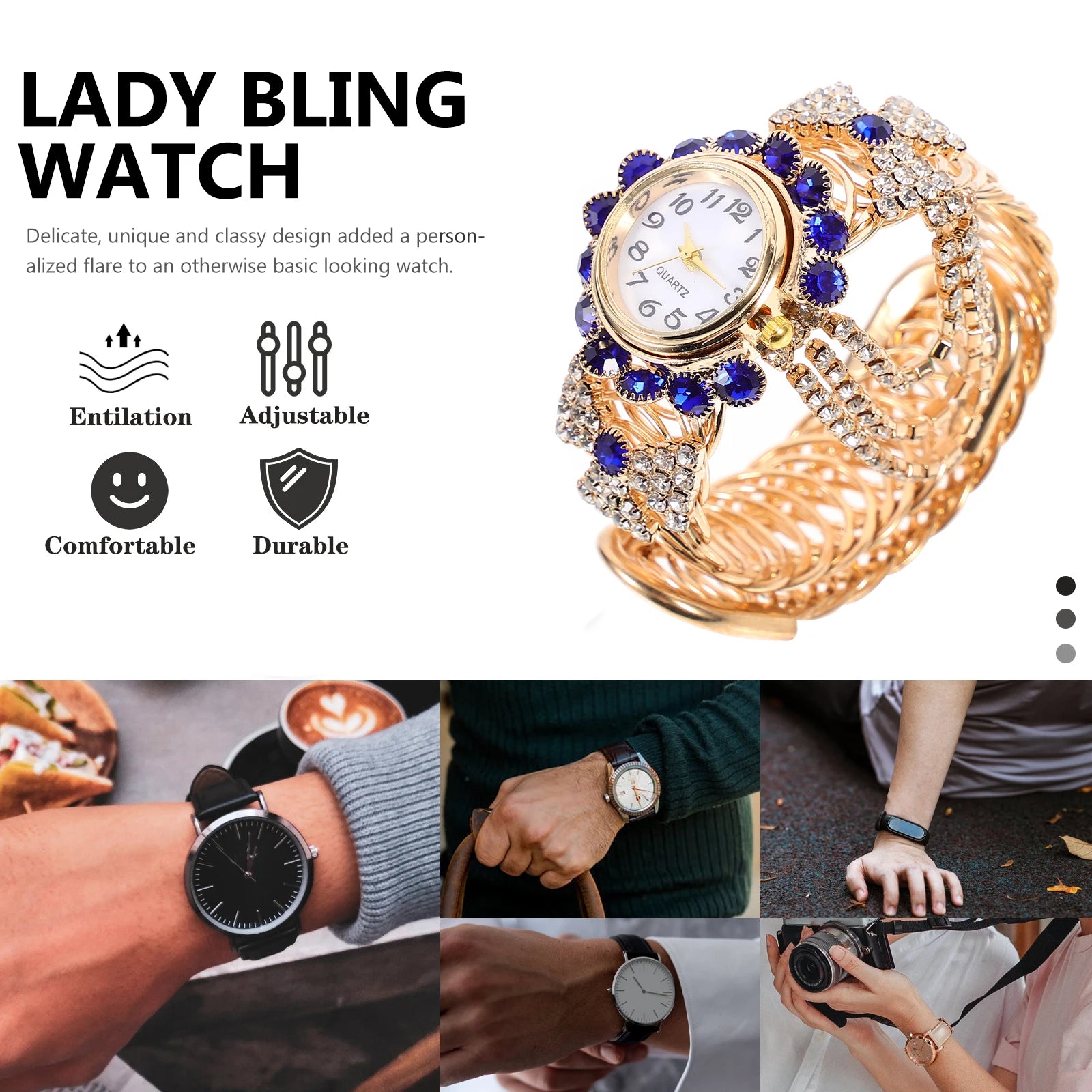 Ladies Watch Female Watches Luxury for Women Woman Women’s Bling Rhinestones Fashion