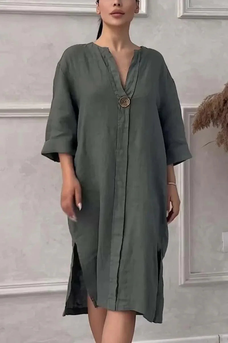 Y2k Long Sleeve Linen Maxi Dress Women Summer Summer Casual Solid Color Party Loose Long Dresses Elegant Vestidos