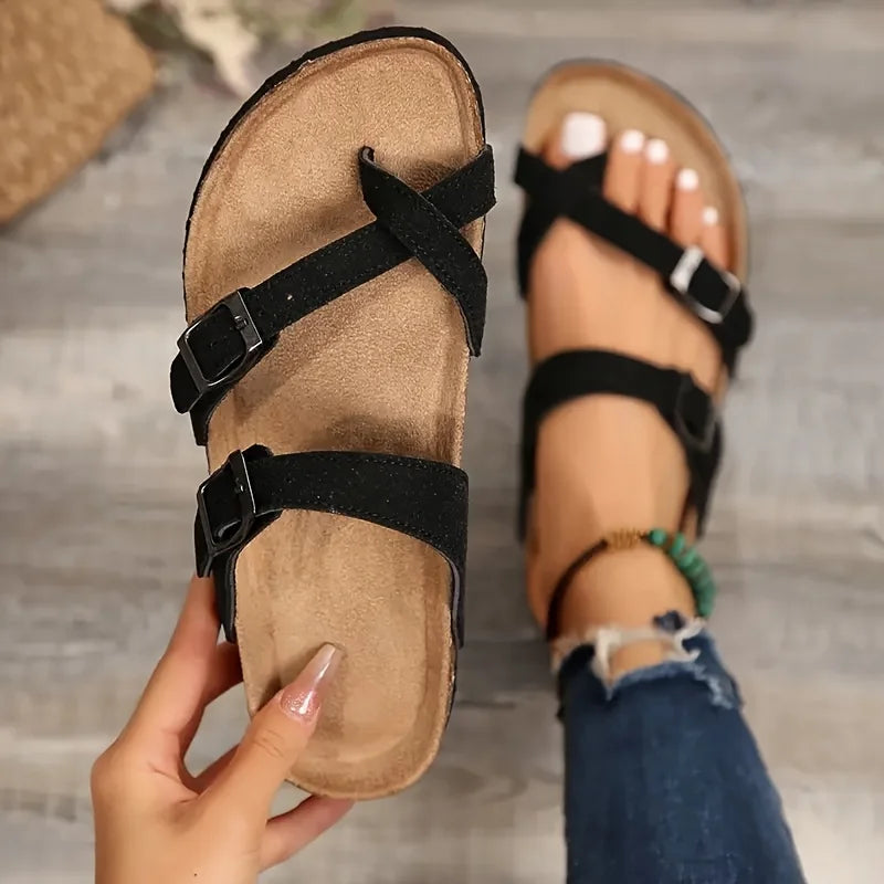 Women's Summer Flat Sandals - New Style, Soft-Soled, Suitable for Outdoor Wear, Versatile and Fashionable Women's Slippers