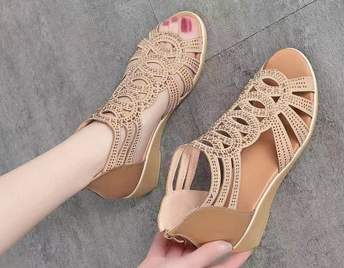 Sandales compensées à bout ouvert pour femmes – Élégantes, confortables et parfaites à offrir