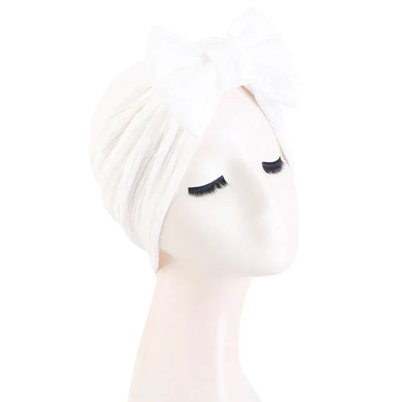 Sombrero turbante indio nuevo con nudo y lazo para mujer, hijab musulmán, pañuelo africano para la cabeza, gorro, gorro para pérdida de cabello, gorro de quimioterapia, pañuelos para la cabeza