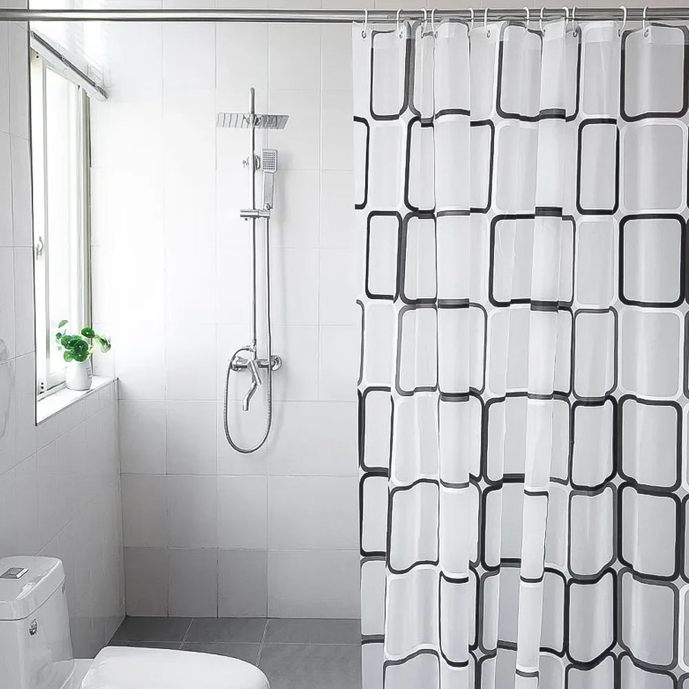 Shower Curtains Moden Home Decorative Bathroom Curtains For Bathroom Waterproof Mildew Proof PE EVA Self-crop Fabric Shower