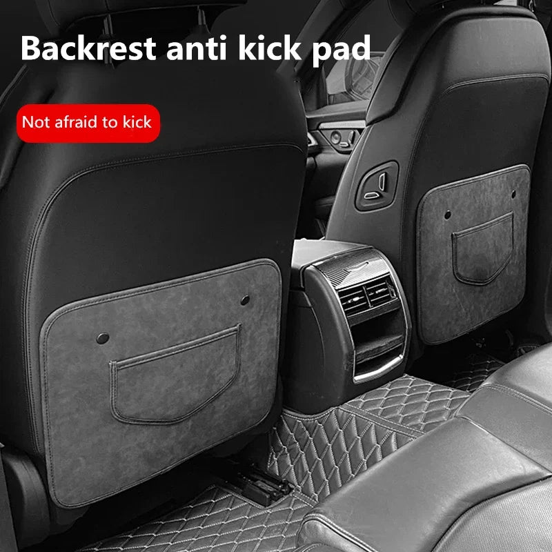 Car New Seat Back Logo Anti Kick Mat Accessories Autos Accesorios Rear Anti-kick Grinding Pads Car Accessories Interior