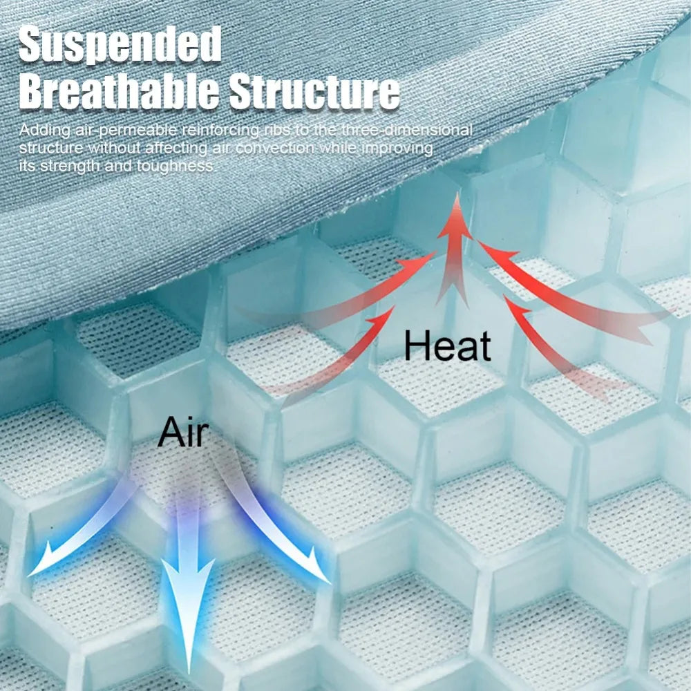 Cool Down Summer with The Universal Car Honeycomb Ice Filigree Gel Cushion Car Seat Cushion Ergonomic and Comfortable for Riding
