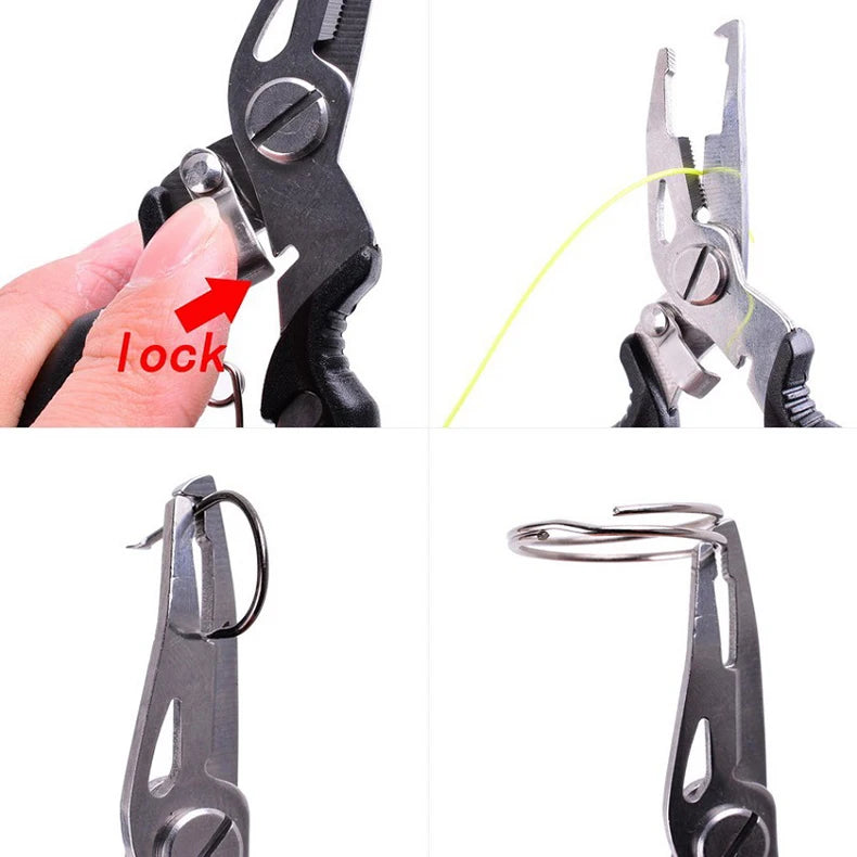 Alicates de pesca Herramientas Accesorios para bienes Alicates de aparejos Tornillo de banco Tijeras para tejer moscas Juego de trenzas Pinzas para pescado Multifunción